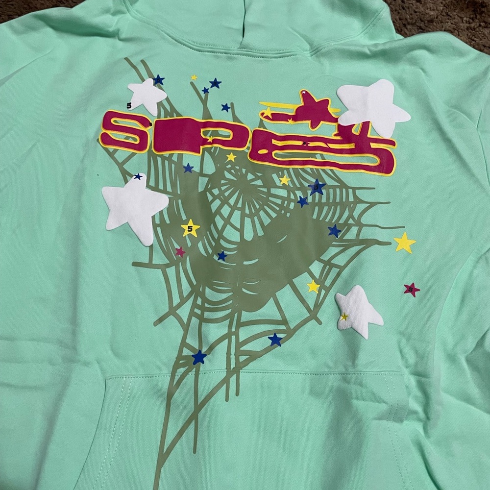 Mint Green ‘Sp5der Hoodies